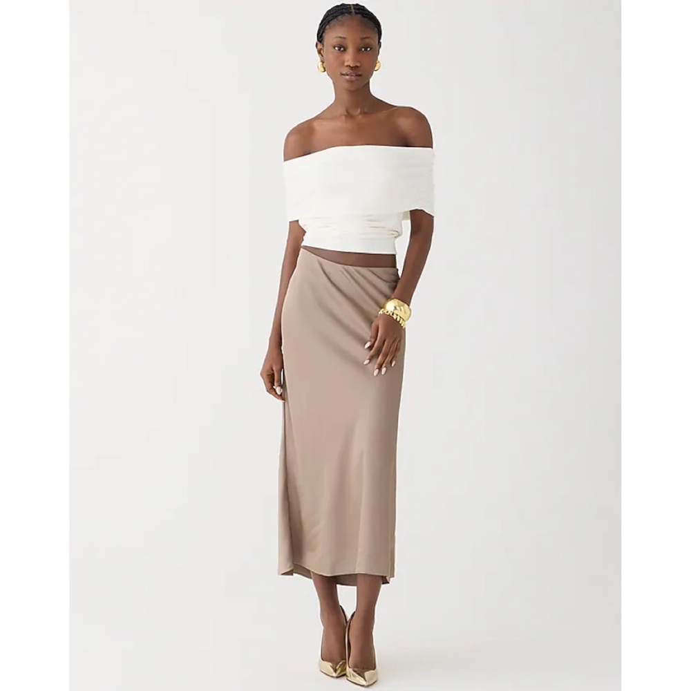 [j. crew] gwyneth slip midi skirt